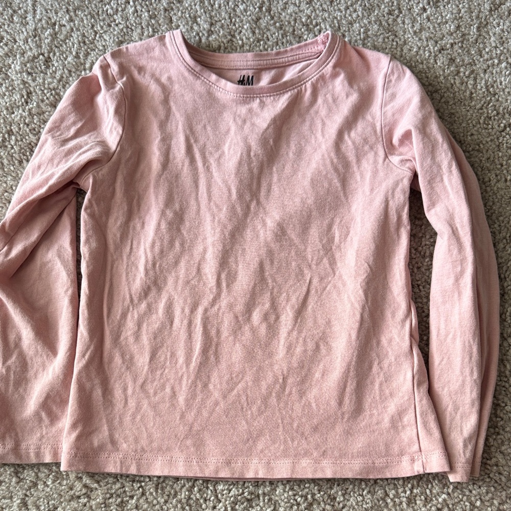 H&M Kids Soft Pink Long Sleeve Tee